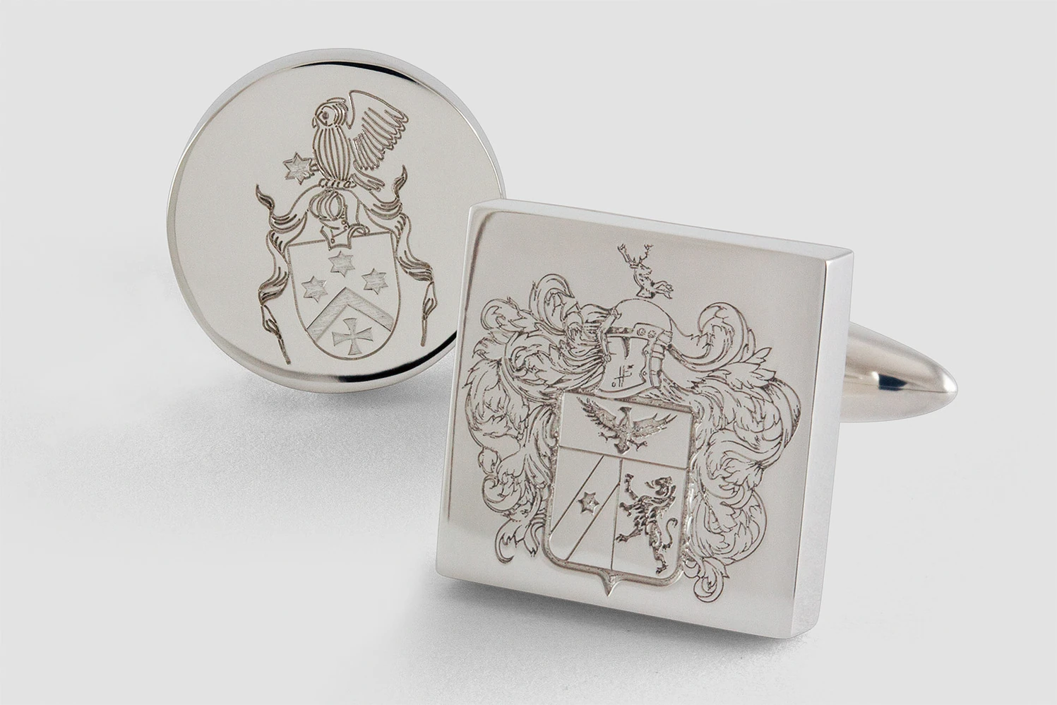 Boutons de manchette avec armoiries pour mariage
