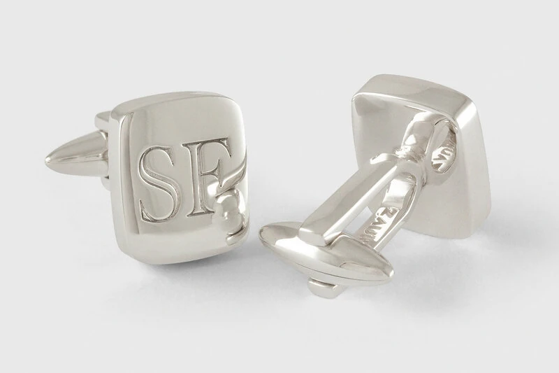 Monogramme vertical Boutons de manchette