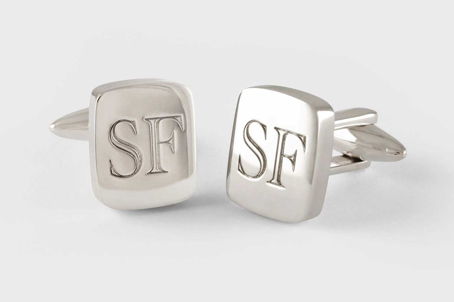 monogramme vertical Boutons de manchette