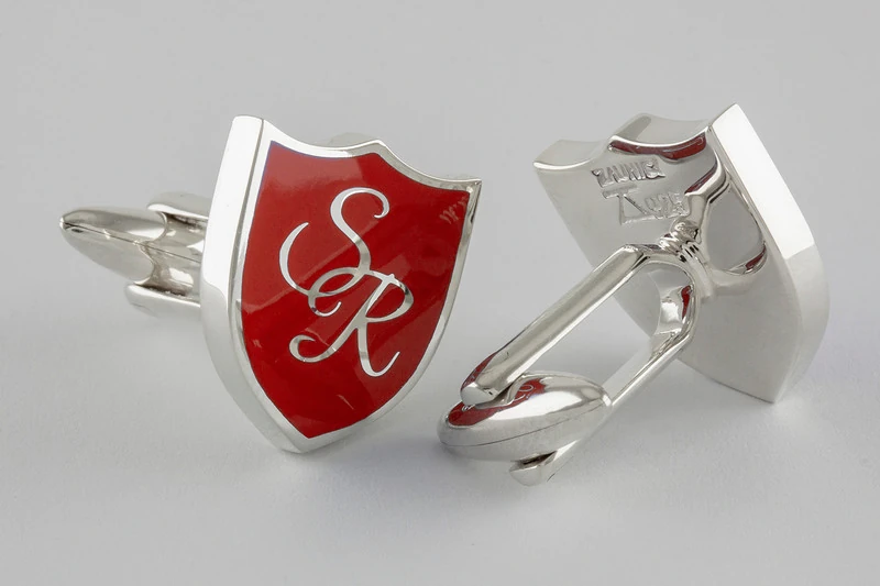 Blason initiales Boutons de manchette
