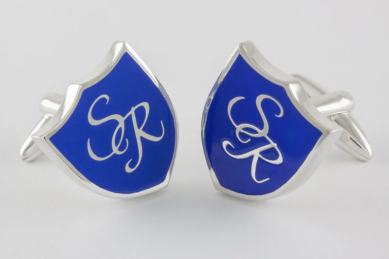 Blason monogramme Boutons de manchette