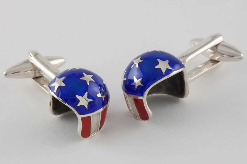 Casque etoiles Boutons de manchette