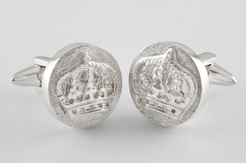 Couronne ronde Boutons de manchette