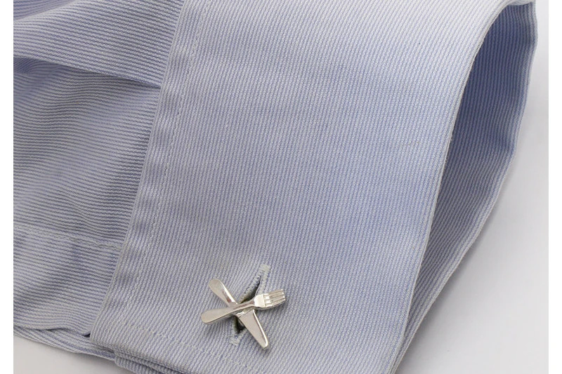 Symbole couteau fourchette Boutons de manchette