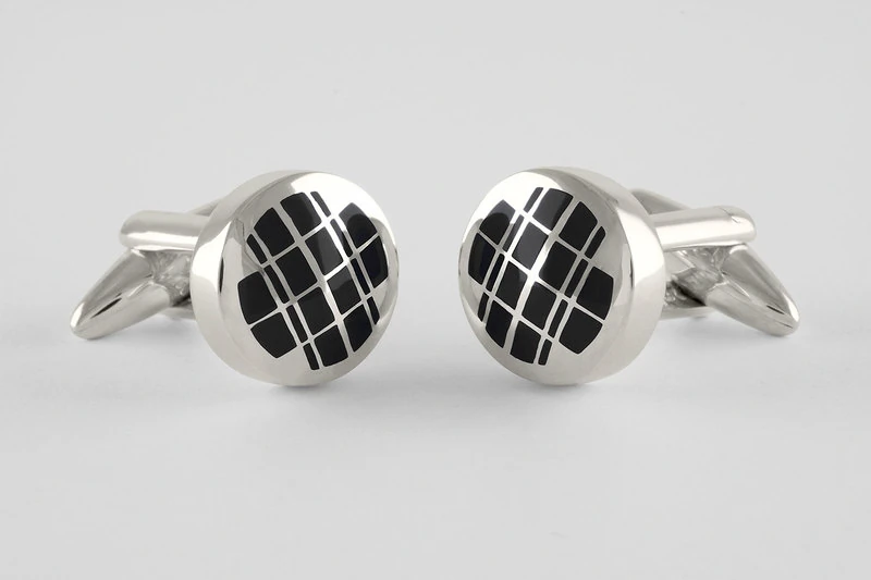 Double carreaux Boutons de manchette