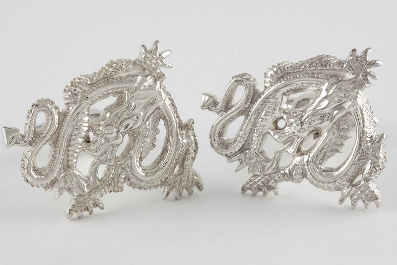 Dragon chinois Boutons de manchette
