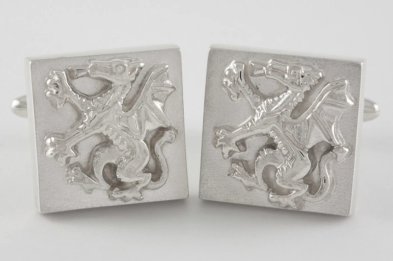 Dragon heraldique Boutons de manchette