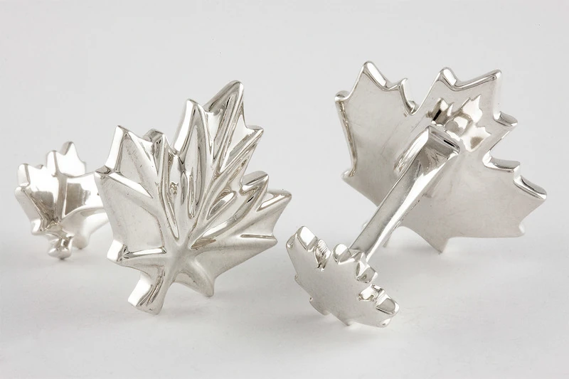 Feuille erable Boutons de manchette
