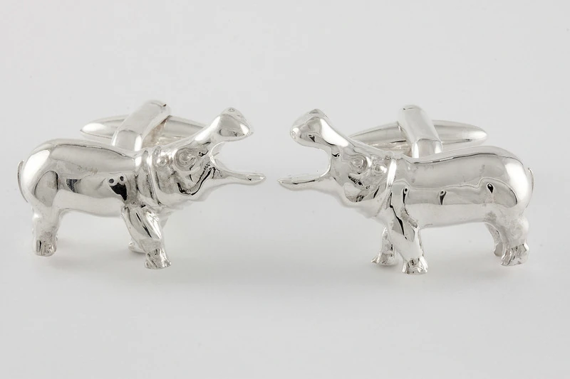 Hippopotame Boutons de manchette