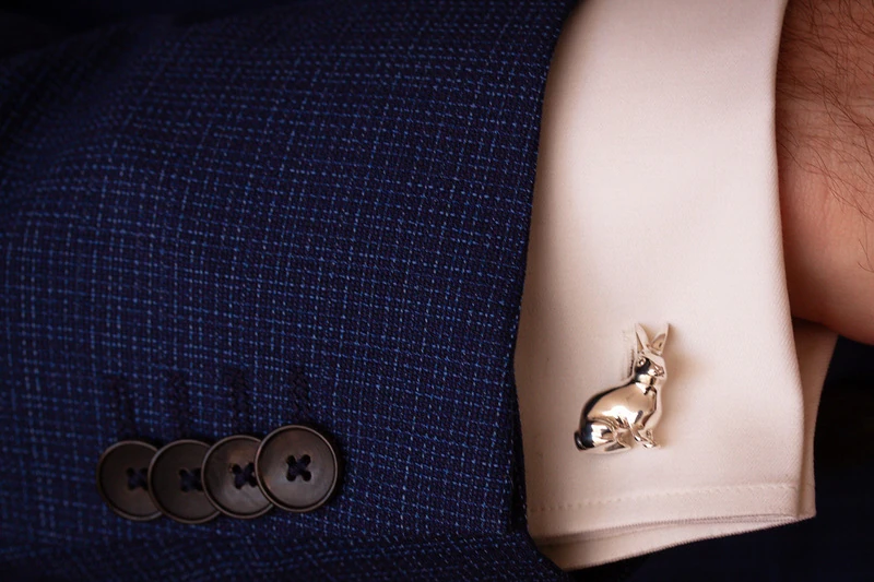 Symbole lapin Boutons de manchette