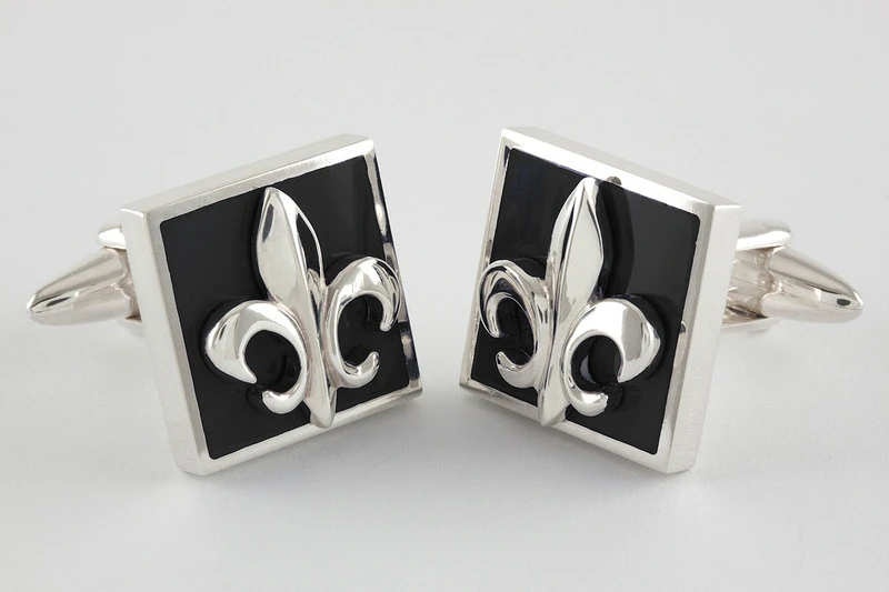 Fleur de lys Boutons de manchette
