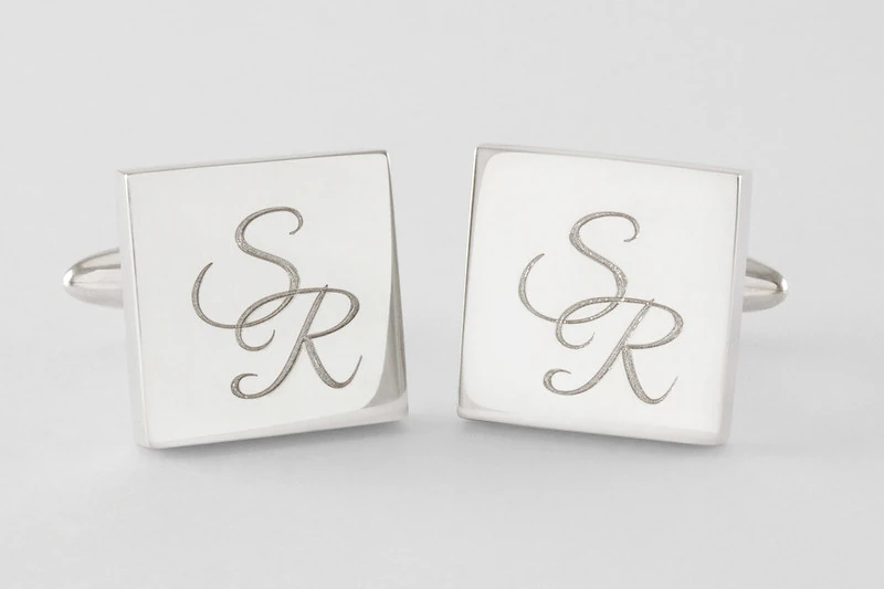 Monogramme carre Boutons de manchette
