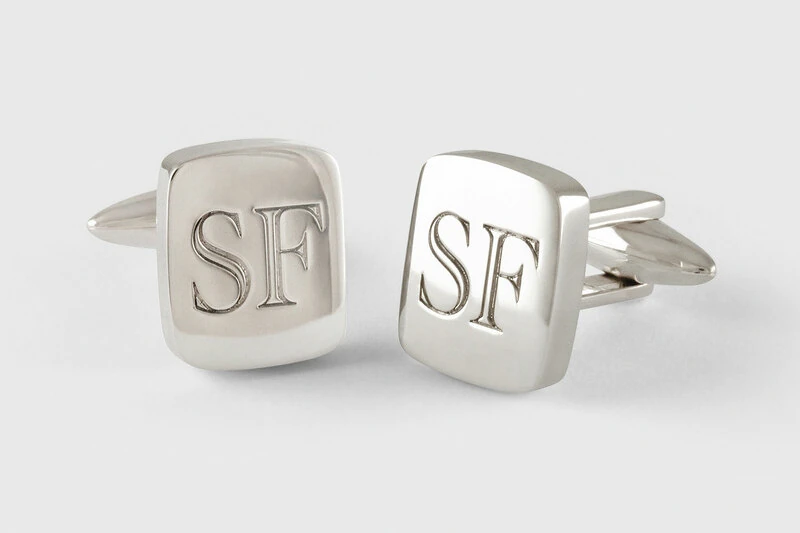 Monogramme vertical Boutons de manchette