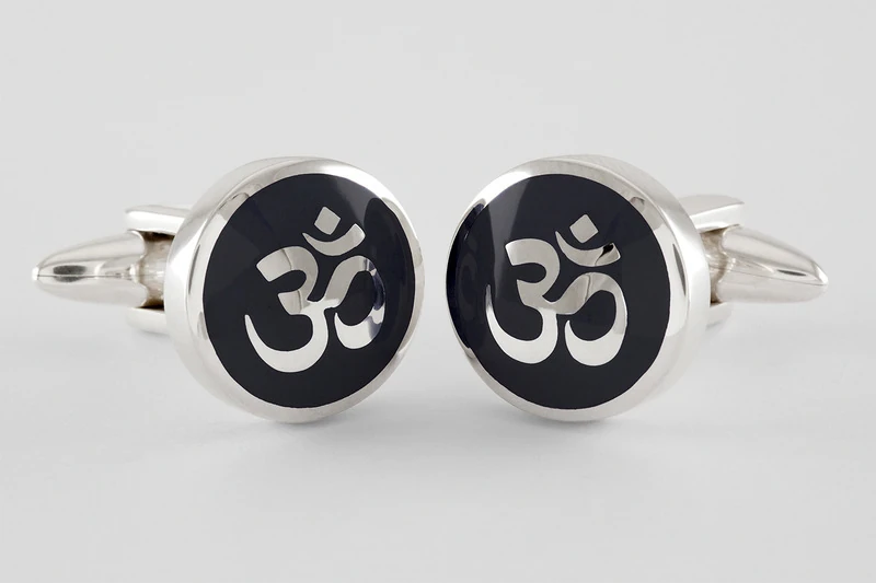 Om aum Boutons de manchette