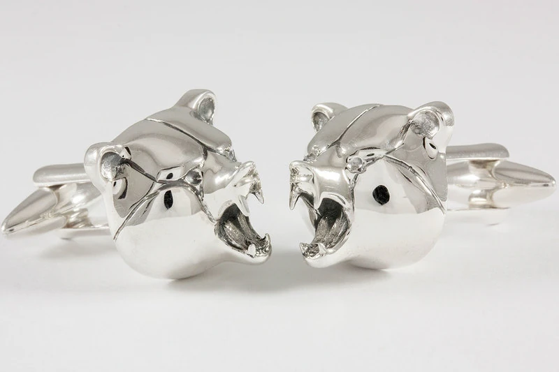 Ours grizzli Boutons de manchette