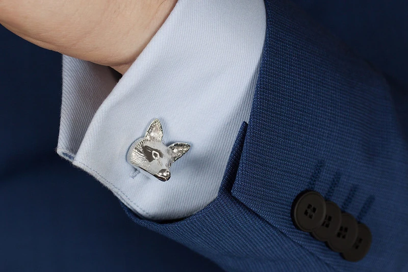 Symbole renard Boutons de manchette