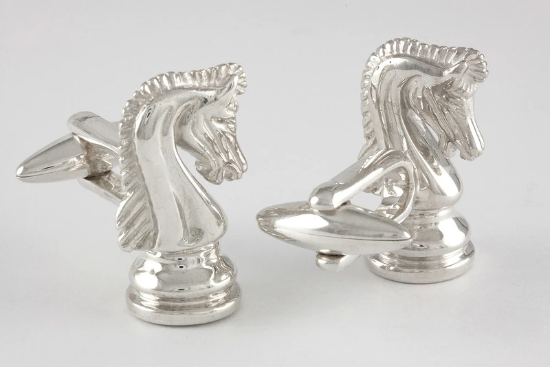 Cheval échecs Boutons de manchette
