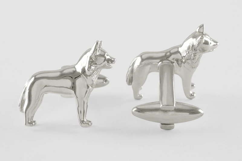 Symbole husky Boutons de manchette