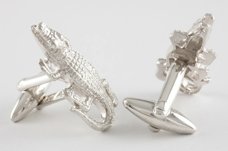 Crocodile Boutons de manchette