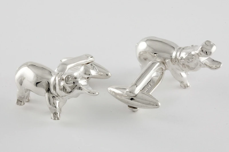 Hippopotame Boutons de manchette