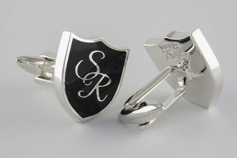 Monogramme blason Boutons de manchette