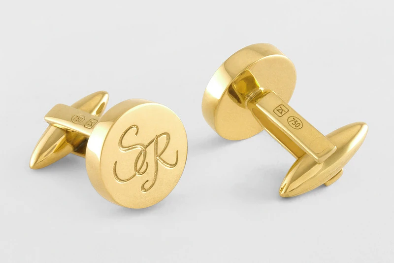 Gravure initiales Boutons de manchette