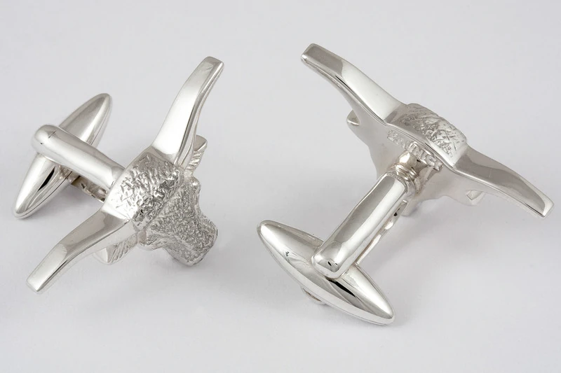 Taureau longhorn Boutons de manchette
