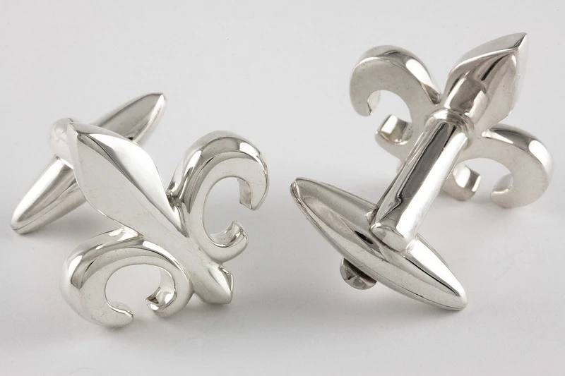 Fleur de lys Boutons de manchette