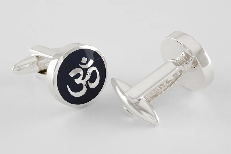 Om aum Boutons de manchette