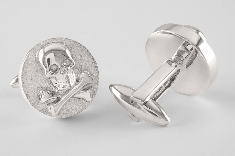 Crane ronds Boutons de manchette