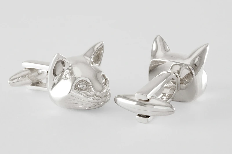 Tete chat Boutons de manchette